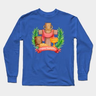 Palm Sunday Illustration Long Sleeve T-Shirt